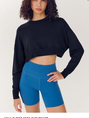 Splits59 Noah Fleece Women's Cropped Sweatshirt - Gray Crop Pullover